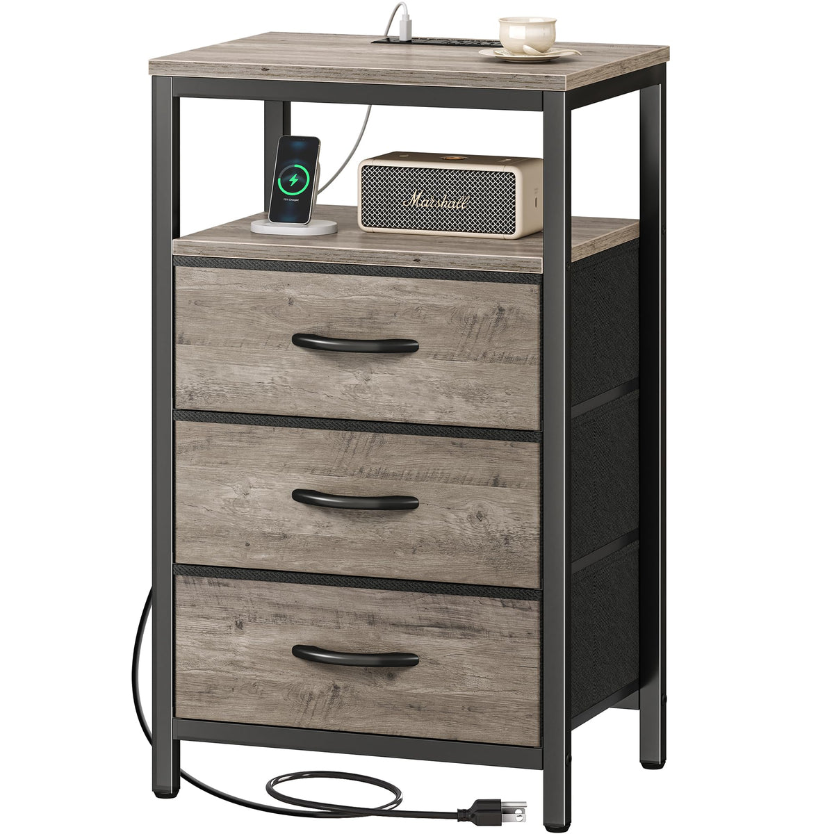 Huuger nightstand compact footprint fits small rooms or apartments.