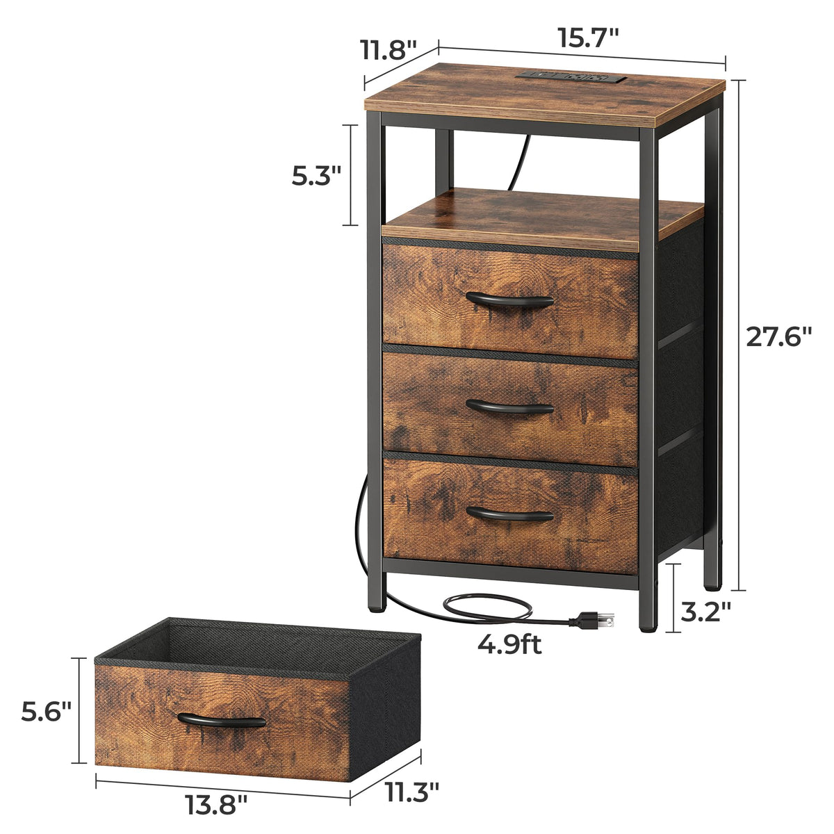 Huuger nightstand living spaces — versatile between bed and sofa.
