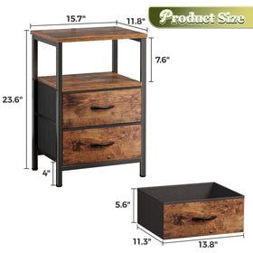 Huuger bedroom setup featuring night stand with open shelf for tidy essentials.