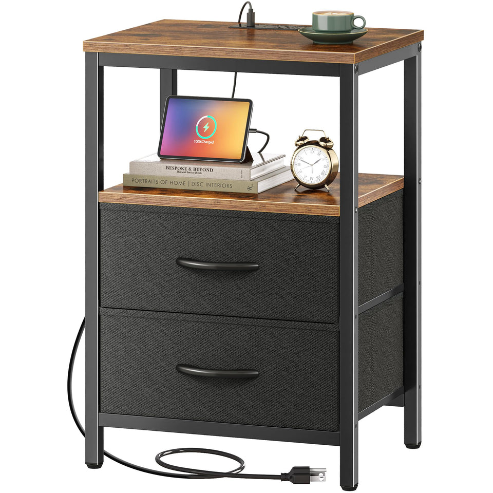 Huuger nightstand charging station with ports for bedside devices
