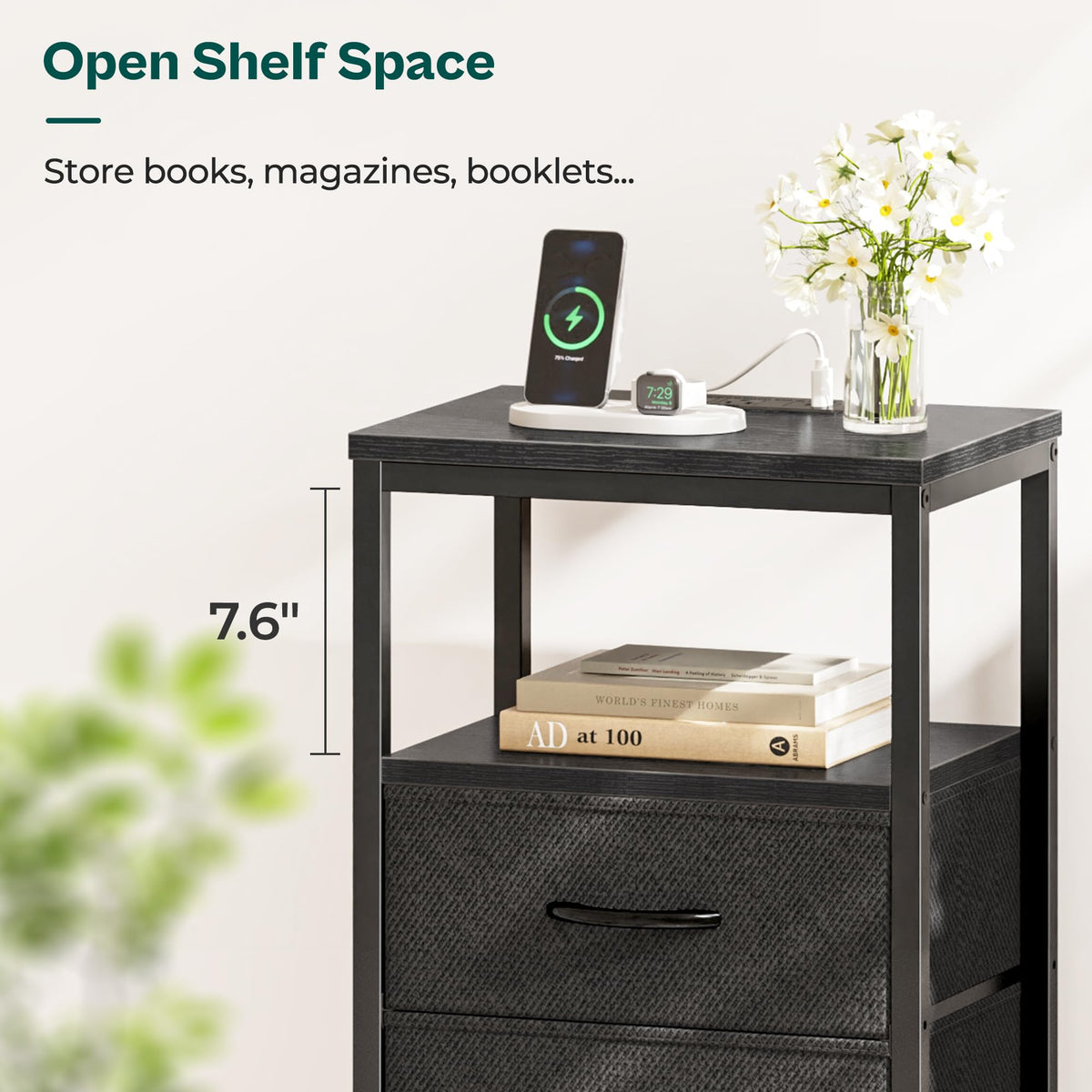 Huuger nightstand includes clear assembly instructions for quick setup.