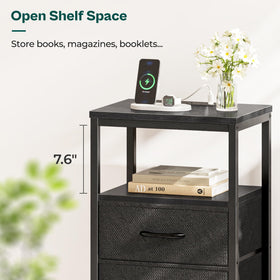 Huuger nightstand includes clear assembly instructions for quick setup.