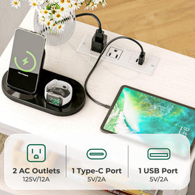 Huuger nightstand open shelf complements decor while keeping daily items accessible