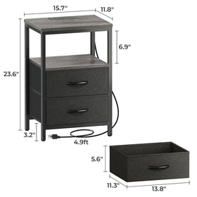 Huuger nightstand room setup fits contemporary bedrooms.