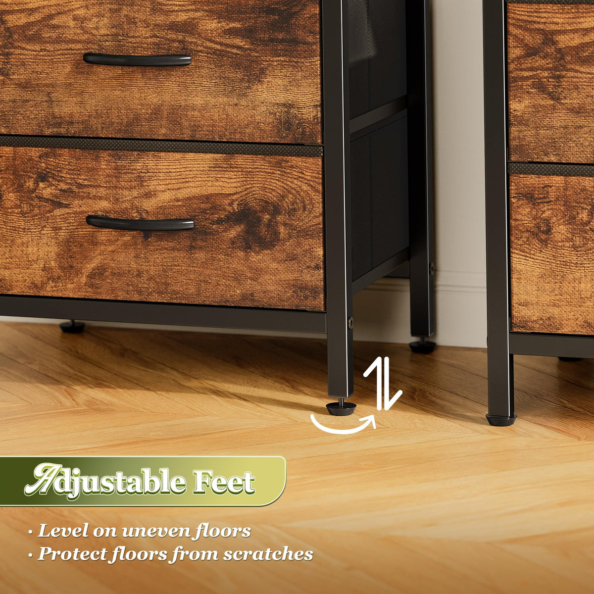 Huuger nightstand fits small spaces, ideal as bedside or compact end table.