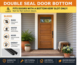 HUVOTOSI US energy-saving weather strip reducing drafts on exterior doors.
