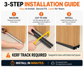 HUVOTOSI US tight-seal kerf-fit profile enhances door closure.