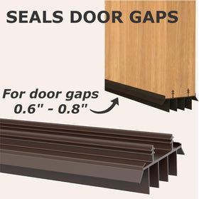 Waterproof exterior door seal enduring rain and weather.