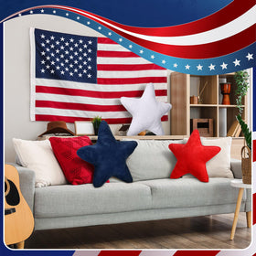 Huwena color-coded set enhances living rooms or bedrooms with patriotic flair