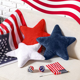 Huwena star pillows velvet close-up highlights soft luxe texture