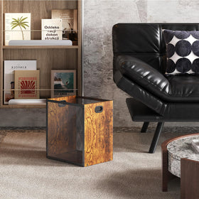 Huxitocan 4.5 gallon wastebasket offers ample capacity in small spaces.