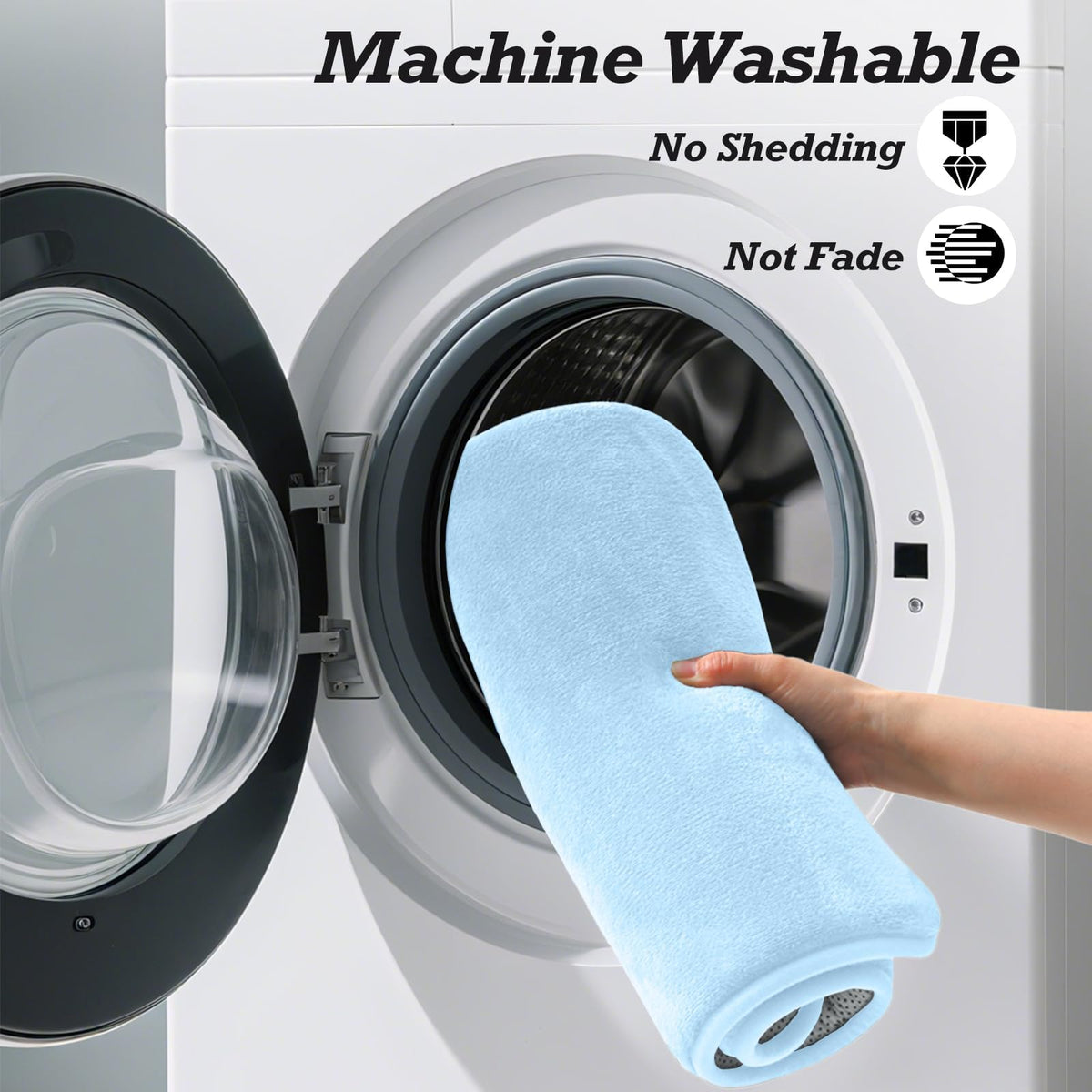 HUXMEYSON ultra-absorbent microfiber layer soaks water quickly.
