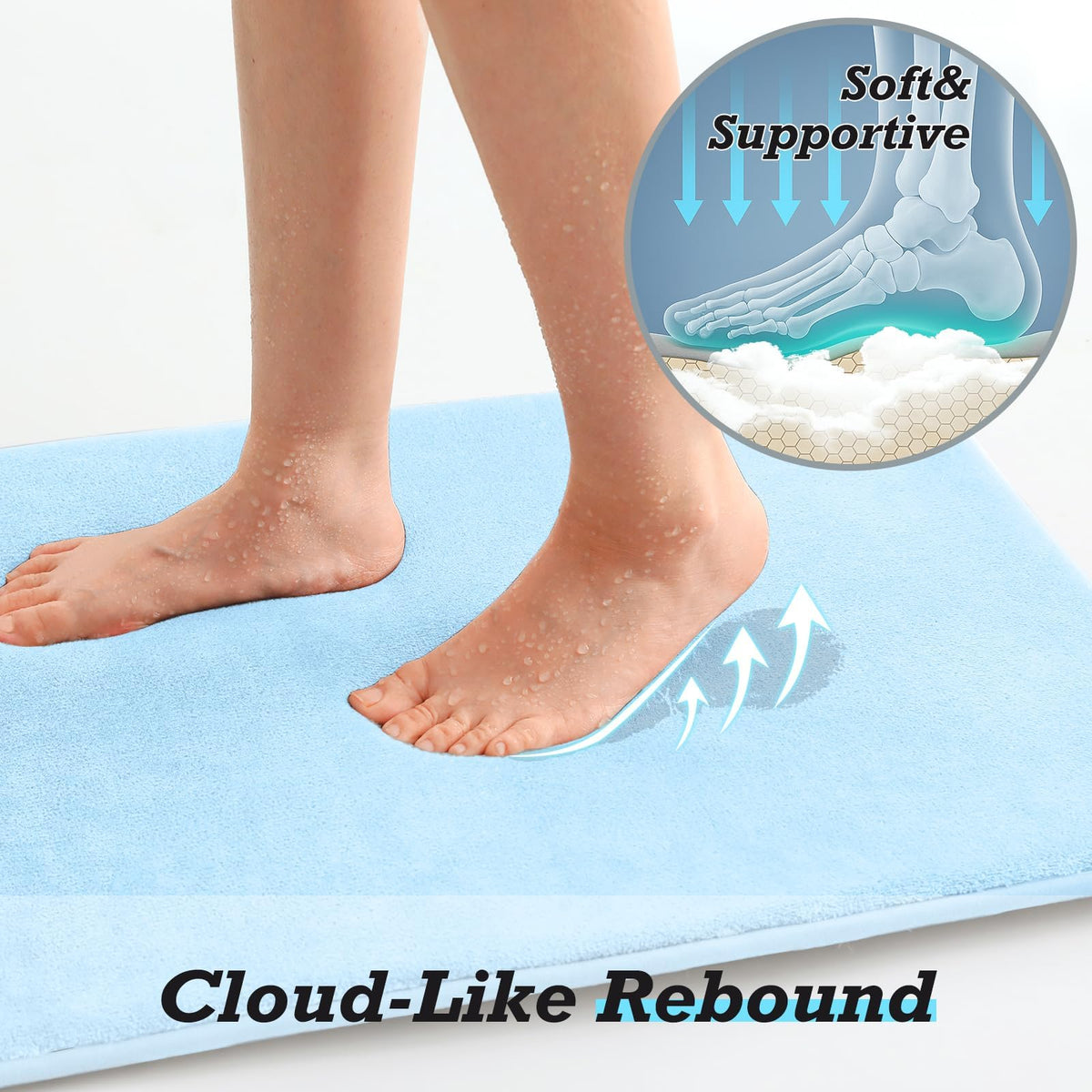 HUXMEYSON machine-washable rug stays bright after washing.