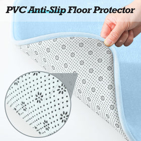 HUXMEYSON large 20x32 bath rug for full bathroom coverage.