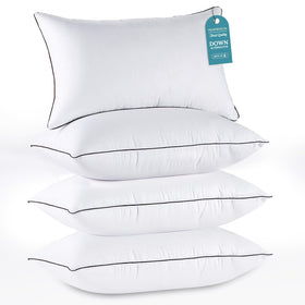 HUXMEYSON pillow set 4 front view shows balanced, all-sleep support.