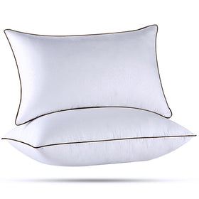 HUXMEYSON Pillow standard 2-pack with soft breathable fabric for cooler nights.
