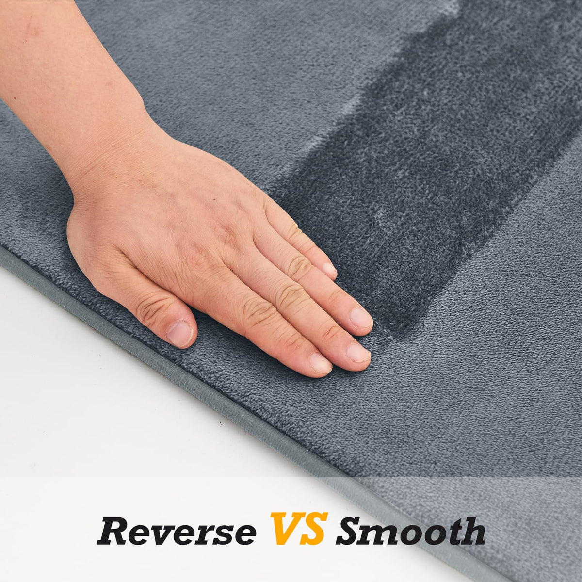 HUXMEYSON lux velvet texture enhances barefoot comfort.