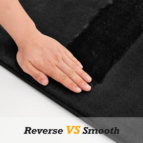 HUXMEYSON quick-dry, cloud-like bath mat enhances post-shower comfort