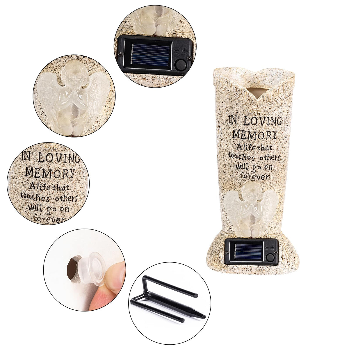 HUYIENO weather-resistant outdoor grave decor for year-round display