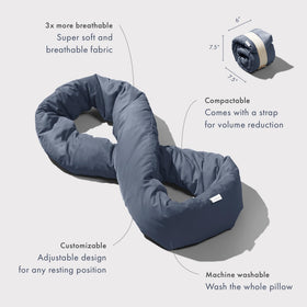 Breathable materials keep you cool while resting with Huzi Infinity Pillow