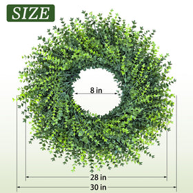 HUZIYAHAN 28-inch wreath expands to a full, lush look.