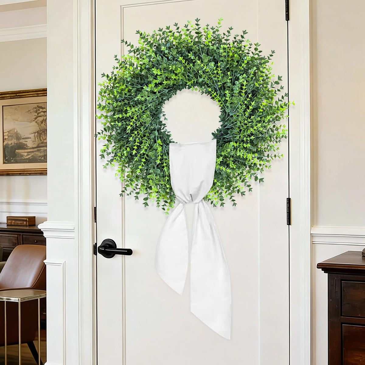 HUZIYAHAN artificial greenery for windows brightens indoor spaces.