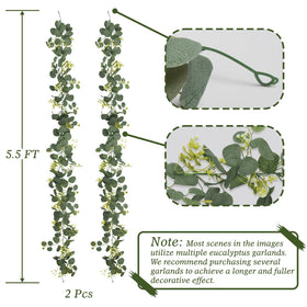 HUZIYAHAN eucalyptus garland usable indoors and outdoors for versatile styling