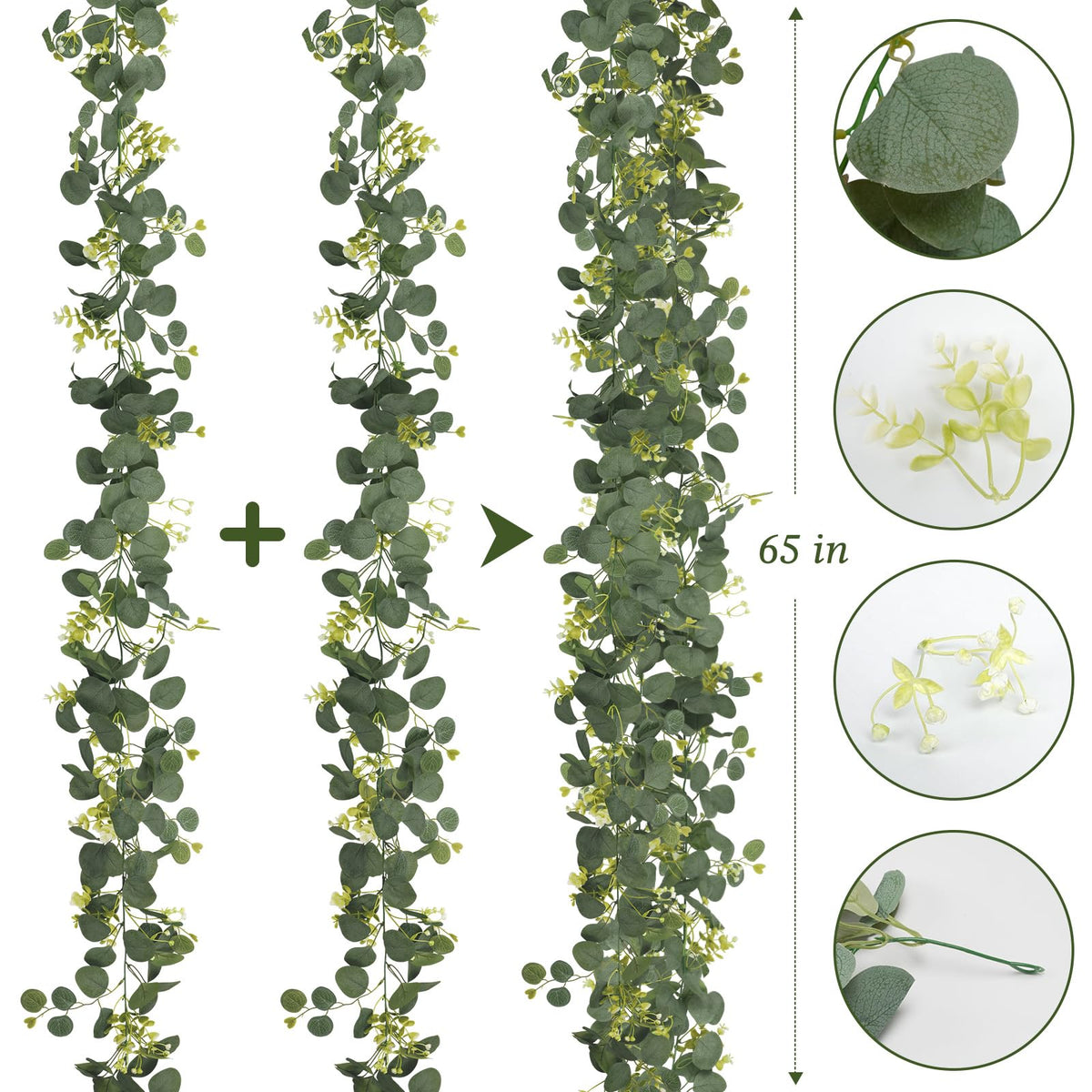 HUZIYAHAN eucalyptus garland highlighting wedding venue with fresh greenery