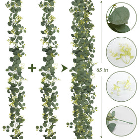 HUZIYAHAN eucalyptus garland highlighting wedding venue with fresh greenery
