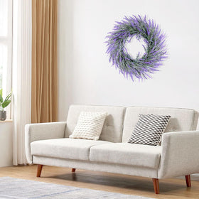 HUZIYAHAN lavender wreath offers easy setup and lasting look after unboxing.