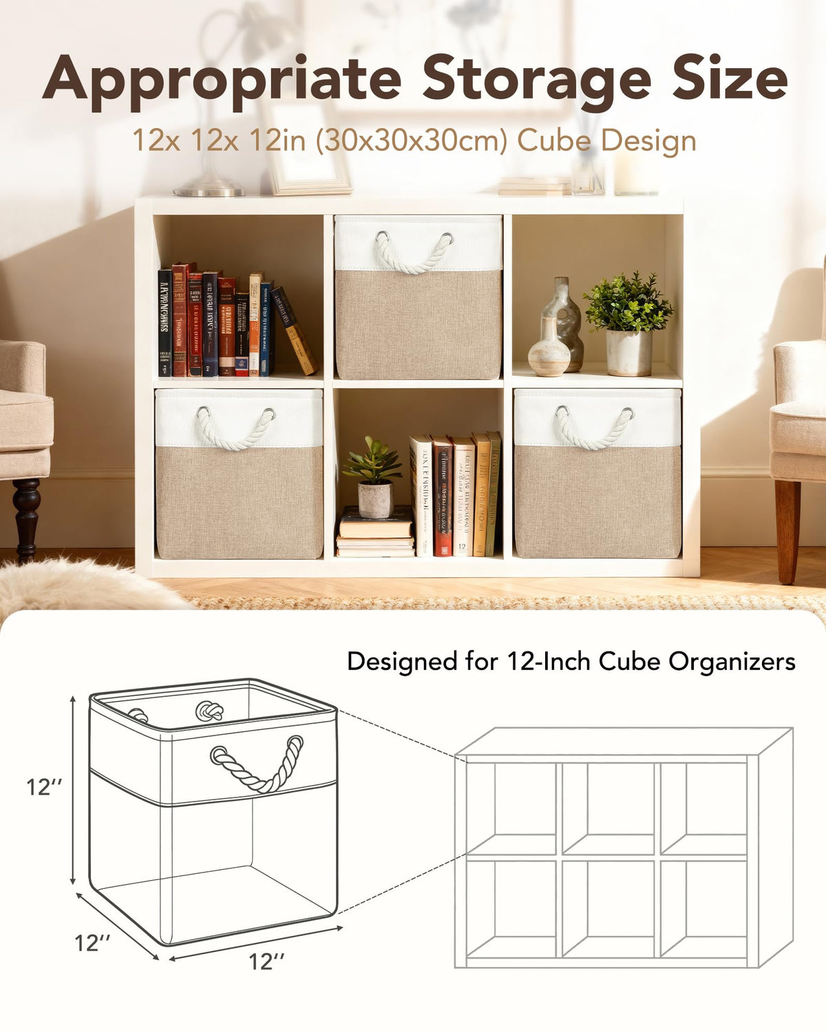 HUZNXVY cube bin folds flat for compact off-season storage.
