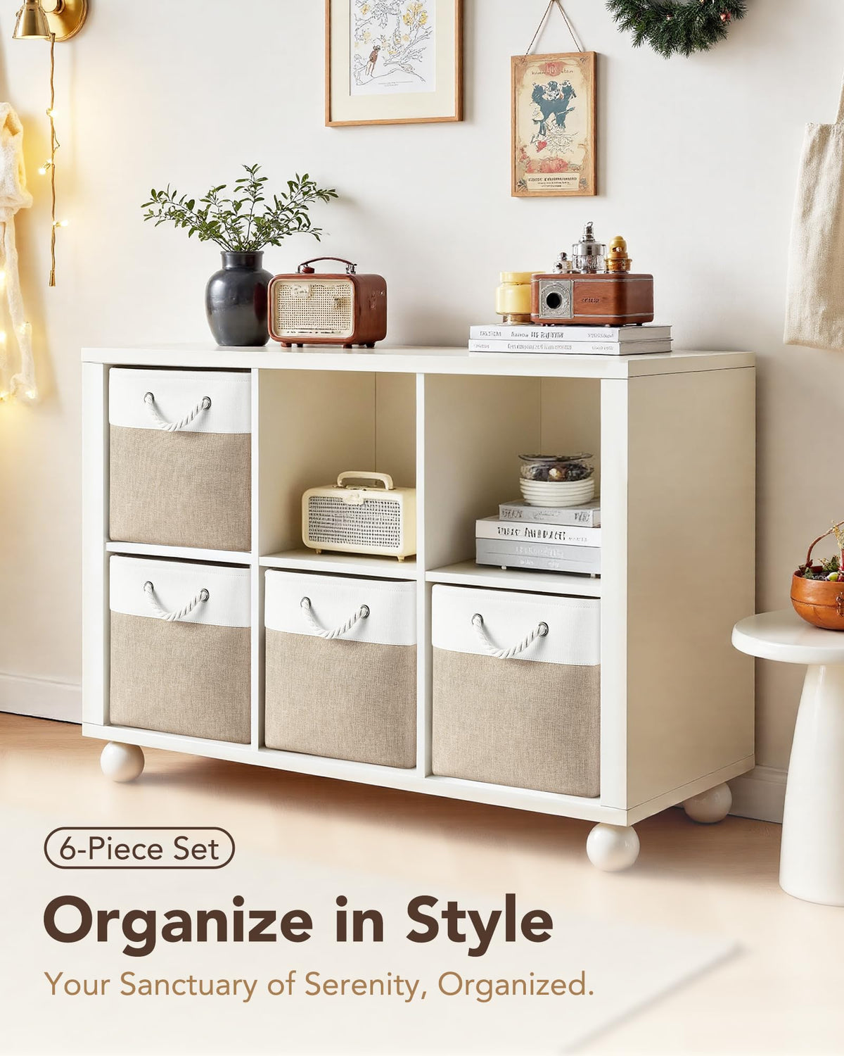HUZNXVY storage cube bin reinforced bottom keeps shape on shelves.