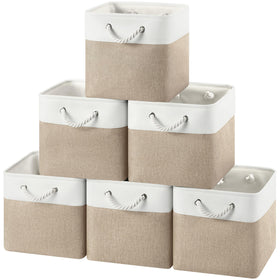HUZNXVY 12x12 storage cube bin front view for neat closet organization.