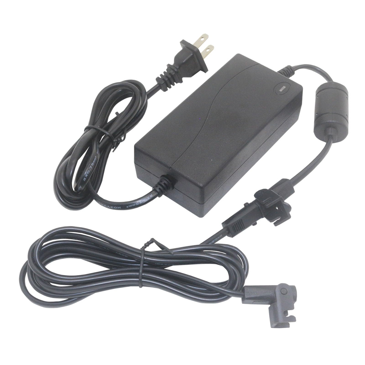 HUZUM two-pin connector close-up for flat and round motor plugs