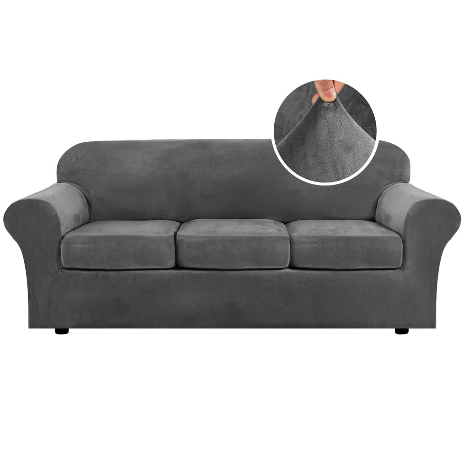 H.VERSAILTEX velvet sofa base cover protects the sofa and adds a smooth, refreshed look.