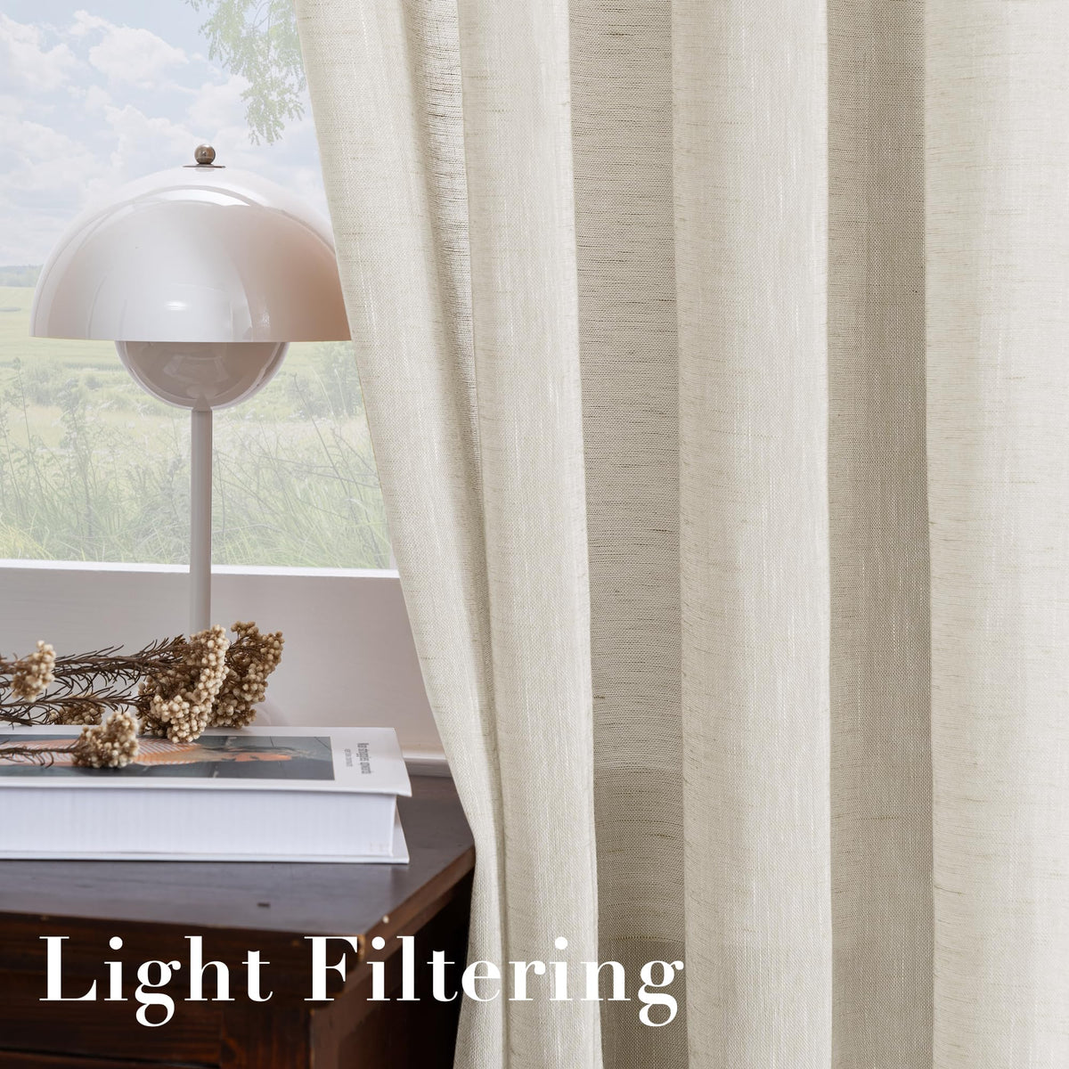 H.VERSAILTEX privacy-friendly window treatment with airy diffusion.
