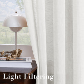 H.VERSAILTEX elegant room with white linen curtains for chic decor
