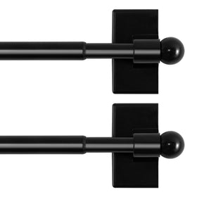 H.VERSAILTEX magnetic rod on metal door supports lightweight curtains
