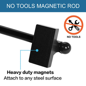 H.VERSAILTEX magnetic rod installs without tools in tight spaces