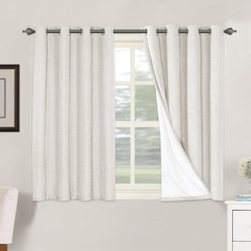 H.VERSAILTEX primitive linen curtains in ivory 52x45 panel offering privacy and blackout potential