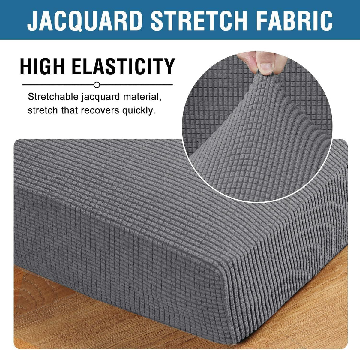 H.VERSAILTEX textured check pattern adds subtle style to any sofa.