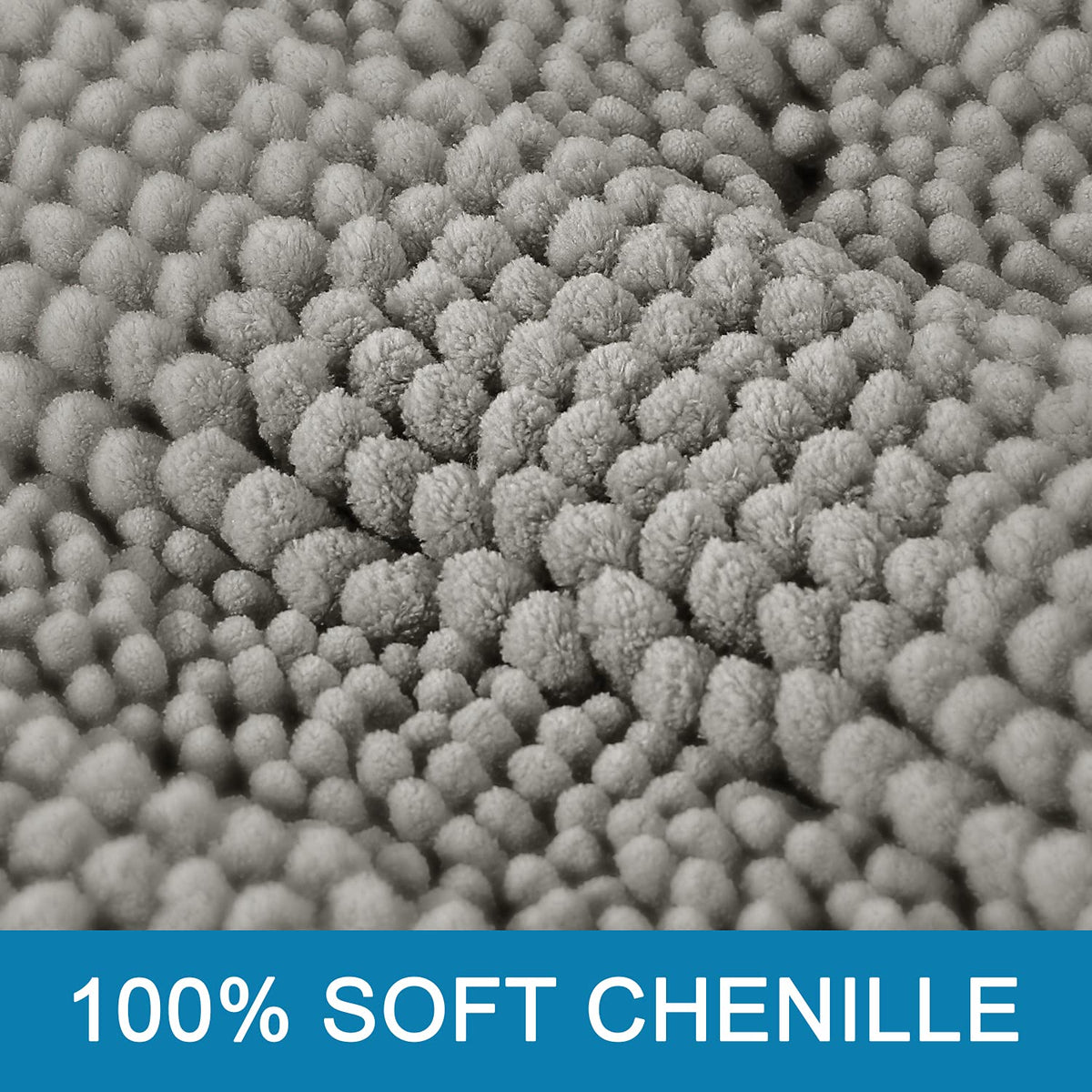 H.VERSAILTEX thick chenille shag rug side view showing plush comfort