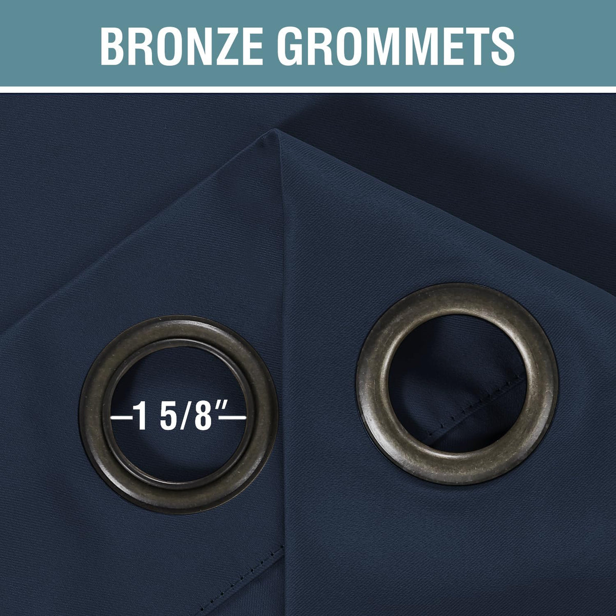H.VERSAILTEX Ultra Soft Premier Blackout Curtain navy with thermal insulation visual