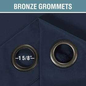 H.VERSAILTEX Ultra Soft Premier Blackout Curtain navy with thermal insulation visual