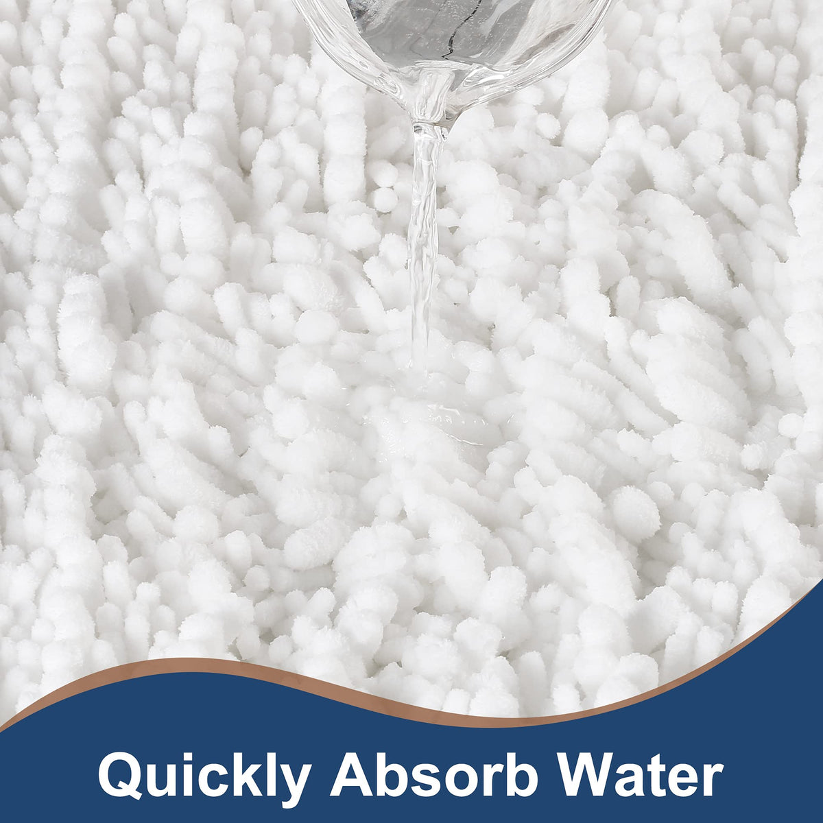 H.VERONNEX ultra-absorbent mat soaks moisture quickly for a dry floor.
