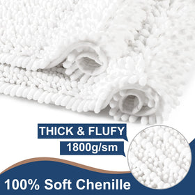 H.VERONNEX non-slip back keeps bathroom floors safe on wet surfaces.