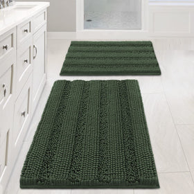 H.VERSAILTEX bath rug bronze-green 32x20 for cozy, plush underfoot after showers
