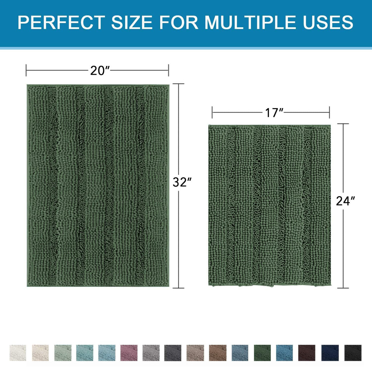 H.VERSAILTEX bathroom decor stripe rug enhances room ambiance and foot comfort