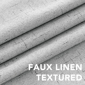 H.VERSAILTEX Glacier Gray curtains block morning sun while protecting furniture colors