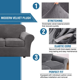 H.VERSAILTEX chair slipcover fits 31-49 inch width for most chairs.